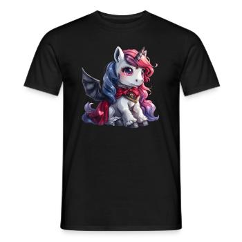 Unicorn Vampire Halloween Kawaii - Men's T-Shirt - black - Front - AI Model Male 178 light (178cm)