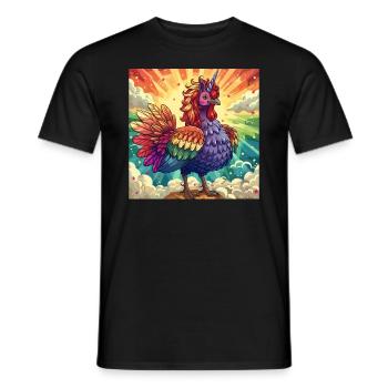 Einhorn Thanksgiving Kawaii - Männer T-Shirt - Schwarz - Vorne - AI Model Male 178 light (178cm)