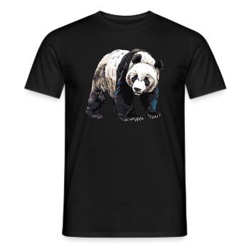 Panda Ours Panda géant japonais - T-shirt homme - noir - Devant - AI Model Male 178 light (178cm)