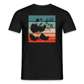 Panda Bear Japanese Giant Panda - Men's T-Shirt - black - Front - AI Model Male 178 light (178cm)