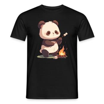 Pandabär Marshmallows Japanischer Riesenpanda - Männer T-Shirt - Schwarz - Vorne - AI Model Male 178 light (178cm)