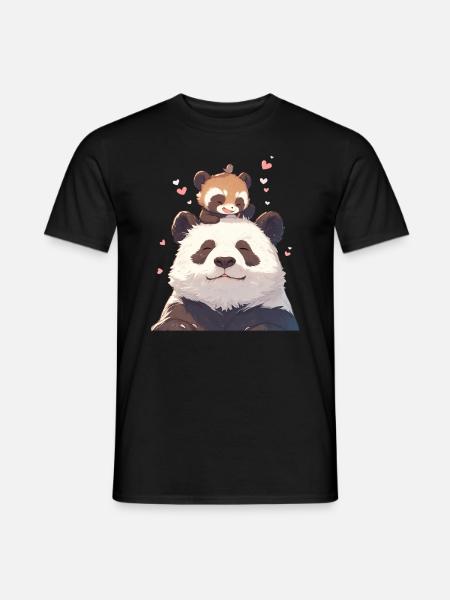 Pandabär Tanuki Japanischer Riesenpanda - Männer T-Shirt - Schwarz