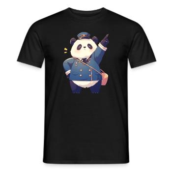 Pandabär Japanischer Shinkansen Riesenpanda - Männer T-Shirt - Schwarz - Vorne - AI Model Male 178 light (178cm)