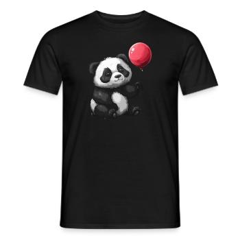 Panda Bear Ballon Panda géant japonais - T-shirt homme - noir - Devant - AI Model Male 178 light (178cm)