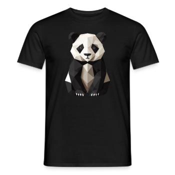 Pandabär Origami Japanischer Riesenpanda - Männer T-Shirt - Schwarz - Vorne - AI Model Male 178 light (178cm)