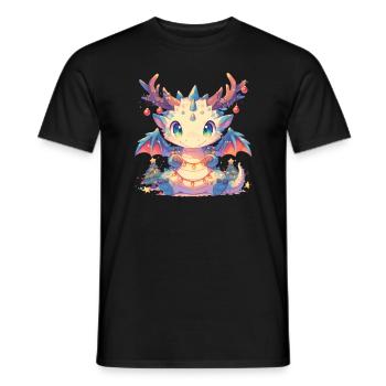 Dragon Christmas Dragon Kids - Men's T-Shirt - black - Front - AI Model Male 178 light (178cm)