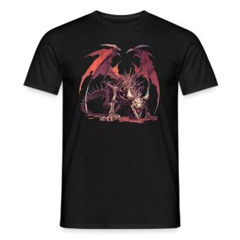 Dragon Skeleton Halloween Dragon Kids - Men's T-Shirt - black - Front - AI Model Male 178 light (178cm)