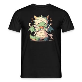 Dragon Mummy Halloween Dragon Kids - Men's T-Shirt - black - Front - AI Model Male 178 light (178cm)