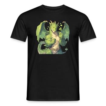 Dragon Shemrock St. Patrick's Day Dragon Kids - Men's T-Shirt - black - Front - AI Model Male 178 light (178cm)