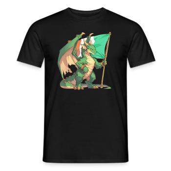 Dragon Irish St. Patrick's Day Dragon Kids - Men's T-Shirt - black - Front - AI Model Male 178 light (178cm)