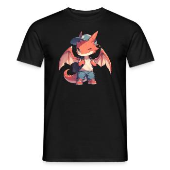 Dragon School Kid Valentinstag Drache - Männer T-Shirt - Schwarz - Vorne - AI Model Male 178 light (178cm)