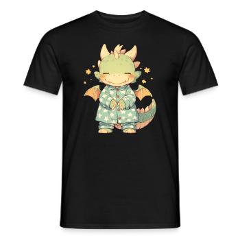 Pyjama Dragon Kawaii Dragon Enfants - T-shirt homme - noir - Devant - AI Model Male 178 light (178cm)