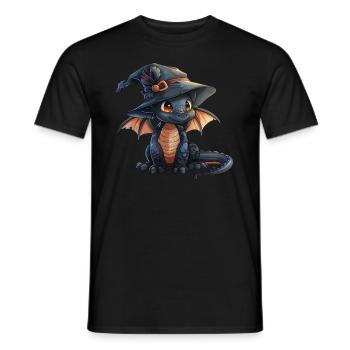 Dragon Witch Halloween Cute Anime Kids - Men's T-Shirt - black - Front - AI Model Male 178 light (178cm)