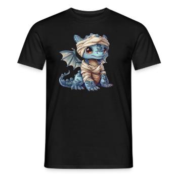 Dragon Mummy Halloween Cute Anime Kids - Men's T-Shirt - black - Front - AI Model Male 178 light (178cm)