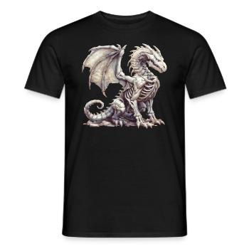 Dragon Skeleton Halloween Dragon Kids - Men's T-Shirt - black - Front - AI Model Male 178 light (178cm)