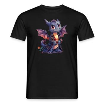 Dragon Vampire Halloween Cute Anime Kids - Men's T-Shirt - black - Front - AI Model Male 178 light (178cm)