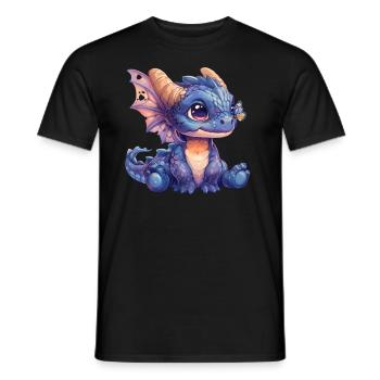 Dragon Butterfly Kawaii Dragon Kids - Men's T-Shirt - black - Front - AI Model Male 178 light (178cm)