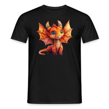 Origami Dragon Kawaii Dragon Enfants - T-shirt homme - noir - Devant - AI Model Male 178 light (178cm)