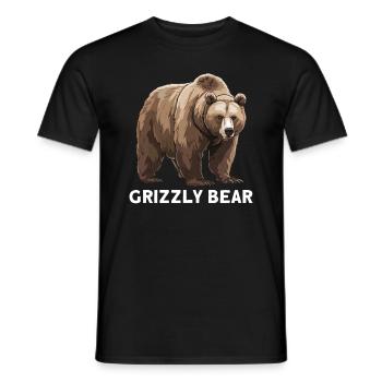 Grizzly Bear Brown Bear - Men's T-Shirt - black - Front - AI Model Male 178 light (178cm)