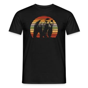 Grizzly Bear Brown Bear - Men's T-Shirt - black - Front - AI Model Male 178 light (178cm)
