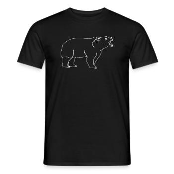 Grizzly Bear Brown Bear - Men's T-Shirt - black - Front - AI Model Male 178 light (178cm)