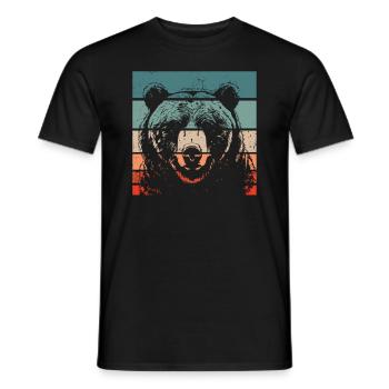 Grizzli Ours brun - T-shirt homme - noir - Devant - AI Model Male 178 light (178cm)
