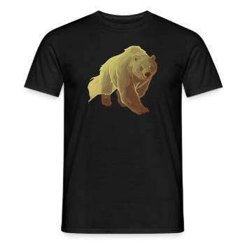 Grizzly Ours Halloween Ours brun - T-shirt homme - noir - Devant - AI Model Male 178 light (178cm)