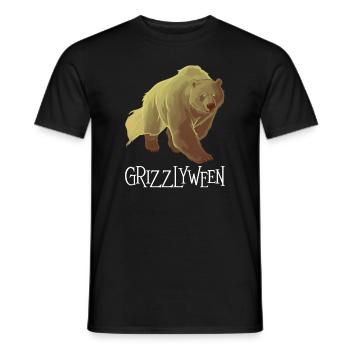 Grizzly Bear Halloween Brown Bear - Men's T-Shirt - black - Front - AI Model Male 178 light (178cm)