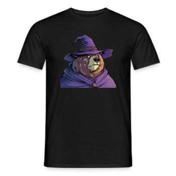 Grizzly Bear Halloween Brown Bear - Men's T-Shirt - black - Front - AI Model Male 178 light (178cm)