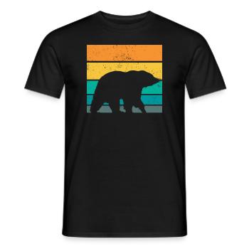 Grizzly Bear Brown Bear - Men's T-Shirt - black - Front - AI Model Male 178 light (178cm)