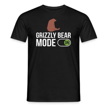 Grizzly Bear Brown Bear - Men's T-Shirt - black - Front - AI Model Male 178 light (178cm)