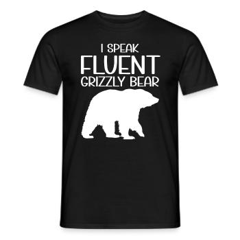 Grizzly Bear Brown Bear - Men's T-Shirt - black - Front - AI Model Male 178 light (178cm)