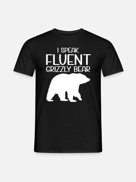 Grizzlybär Braunbär - Männer T-Shirt - Schwarz