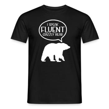 Grizzly Bear Brown Bear - Men's T-Shirt - black - Front - AI Model Male 178 light (178cm)