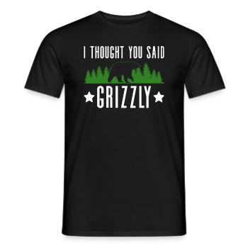 Grizzly Ours brun Ours brun - T-shirt homme - noir - Devant - AI Model Male 178 light (178cm)
