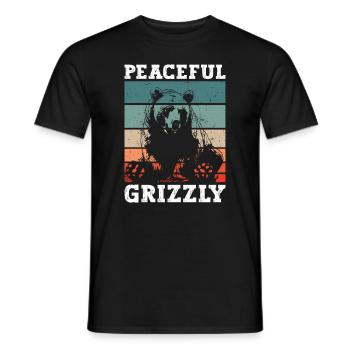 Grizzly Ours brun Ours brun - T-shirt homme - noir - Devant - AI Model Male 178 light (178cm)