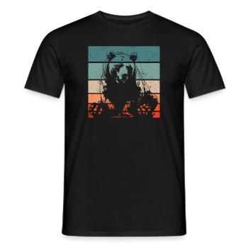 Grizzly Ours brun Ours brun - T-shirt homme - noir - Devant - AI Model Male 178 light (178cm)