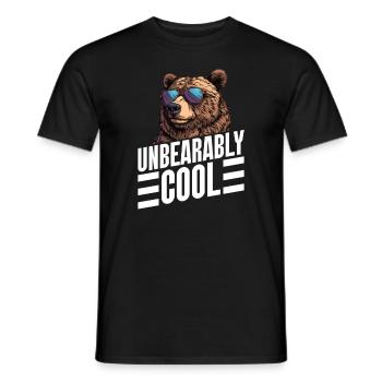 Cool Grizzly Bear Brown Bear Bear - Men's T-Shirt - black - Front - AI Model Male 178 light (178cm)