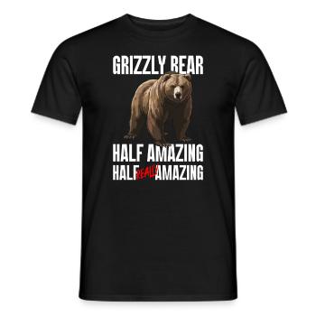 Grizzly Bear Brown Bear Bear - Men's T-Shirt - black - Front - AI Model Male 178 light (178cm)