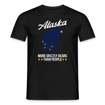 Grizzly Bear Ours brun d’Alaska - T-shirt homme - noir - Devant - AI Model Male 178 light (178cm)