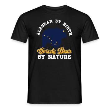 Grizzly Bear Ours brun d’Alaska - T-shirt homme - noir - Devant - AI Model Male 178 light (178cm)