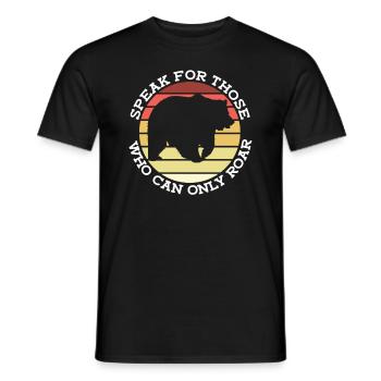 Grizzlybär Tierrechte Braunbär - Männer T-Shirt - Schwarz - Vorne - AI Model Male 178 light (178cm)