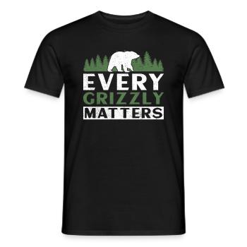 Grizzlybär Tierrechte Braunbär - Männer T-Shirt - Schwarz - Vorne - AI Model Male 178 light (178cm)