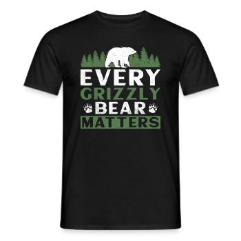 Grizzlybär Tierrechte Braunbär - Männer T-Shirt - Schwarz - Vorne - AI Model Male 178 light (178cm)