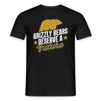 Grizzlybär Tierrechte Braunbär - Männer T-Shirt - Schwarz - Vorne - AI Model Male 178 light (178cm)