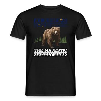 Grizzly Bear Ours brun d’Alaska - T-shirt homme - noir - Devant - AI Model Male 178 light (178cm)