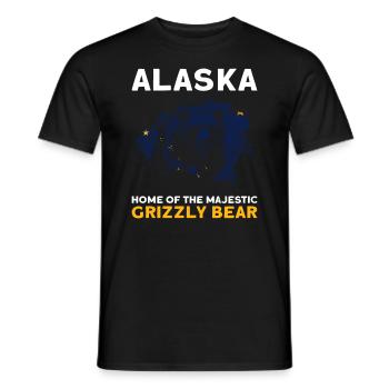 Grizzly Bear Alaska Brown Bear Bear - Men's T-Shirt - black - Front - AI Model Male 178 light (178cm)