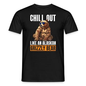 Grizzlybär Alaska Braunbär Bär - Männer T-Shirt - Schwarz - Vorne - AI Model Male 178 light (178cm)