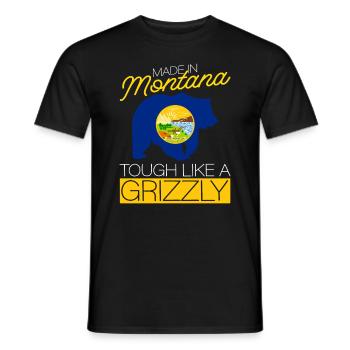 Grizzly Bear Montana Ours brun Ours - T-shirt homme - noir - Devant - AI Model Male 178 light (178cm)
