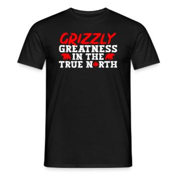 Grizzlybär Kanada Braunbär Bär - Männer T-Shirt - Schwarz - Vorne - AI Model Male 178 light (178cm)